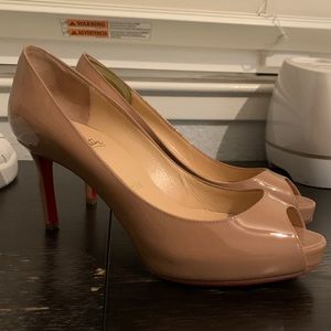 Nude Peep Toe Louboutin Heels Size 6